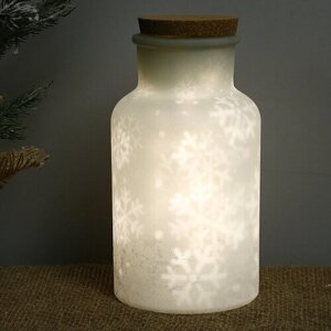 Kaemingk Декоративный светильник Snow Waltz 26 см белый, 15 теплых белых LED ламп, на батарейках 485816