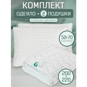 Комплект одеяло евро спальное и 2шт подушки 50х70