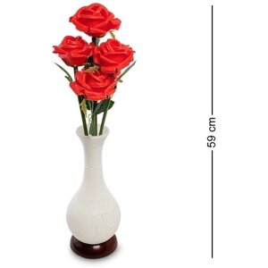 Композиция Букет роз в вазе с LED-подсветкой