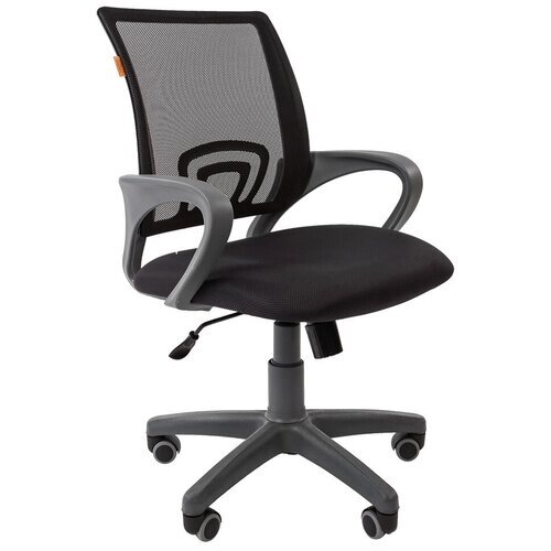 Компьютерное кресло Chairman 696 для оператора, обивка: текстиль, цвет: серый/черный