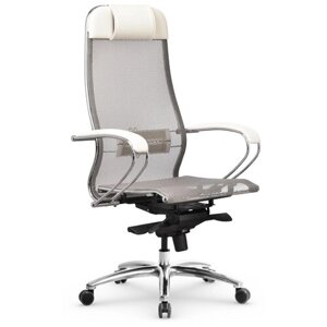 Компьютерное кресло METTA Samurai S-1.04 офисное, обивка: искусственная кожа/текстиль, цвет: белый лебедь