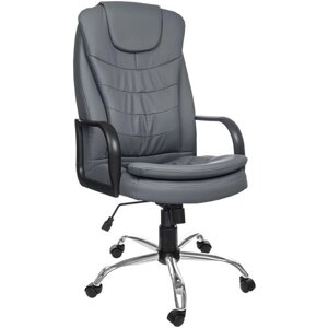 Компьютерное кресло Роскресла Patrick M (Хром) офисное, обивка: искусственная кожа, цвет: серый