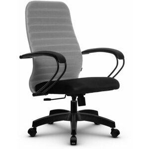 Компьютерное офисное кресло mетта SU-СК130-10, PL, Светло-серое/Черное