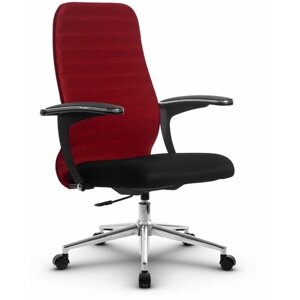 Компьютерное офисное кресло mетта SU-СU160-10Р, СН3, Красное/Черное