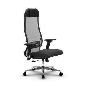 Компьютерное офисное кресло метта В 1b11/2D, Основание 17834, Темно-серое