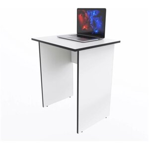 Компьютерный стол "Минис", 60х50х72.6 см, белый с чёрной кромкой