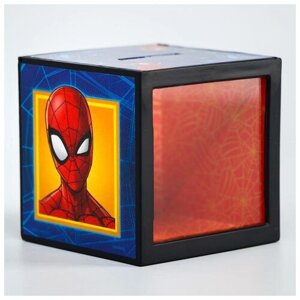 Копилка с фокусом, 7 x 7 см "Спайдер-мен", Человек-паук