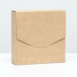 Коробка конверт крафт, 14 х 14 х 4 см .10 шт.