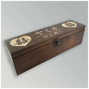 Коробка органайзер для чайных пакетиков из дерева с крышкой - 15