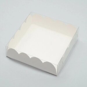 Коробочка для печенья белая, 9 х 9 х3 см