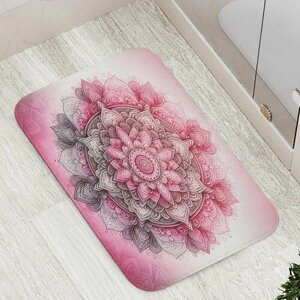 Коврик для ванной комнаты и туалета противоскользящий JoyArty "Розовый орнамент" 52х77 см