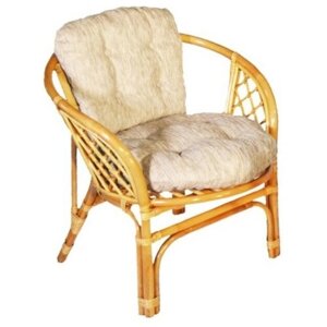 Кресло из натурального ротанга с подушкой Багама, цвет мед