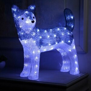 Luazon Lighting Светодиодная фигура «Волк» 50 47 21 см, акрил, 88 LED, 220 В, свечение белое