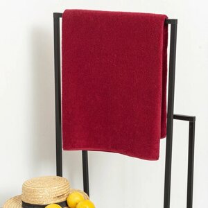Махровое полотенце "пляжное" Sandal "люкс" 100*180 см, цвет - бордовый, плотность 420 гр.