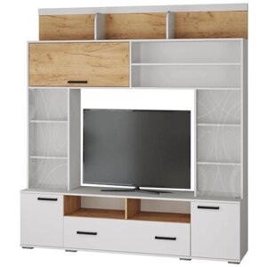 Мебельная Стенка для гостиной под телевизор 190см крафт/белый - ТК0336