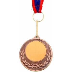 Медаль под нанесение 034 диам 4 см. Цвет бронз. С лентой