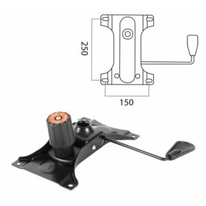 Механизм качания для кресла Chairman JW-G003 Топ-ган, межцентровое расстояние крепежа 150х250мм, 531481