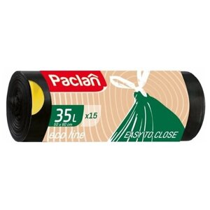 Мешки для мусора Paclan Eco Line 35 л, 15 шт., черный