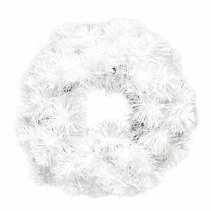 Morozco венок белый новогодний 35 см, пвх вн-10
