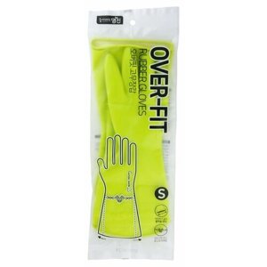 Myungjin overfit rubber gloves перчатки латексные хозяйственные, размер S, арт. 470671