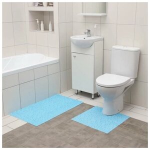 Набор ковриков для ванны и туалета "Пузыри", 2 шт: 50x52, 50x85 см. В упаковке шт: 1