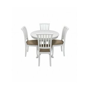Набор мебели для кухни Leset Луизиана 1Р + Остин, белый, ткань жаккард, flora