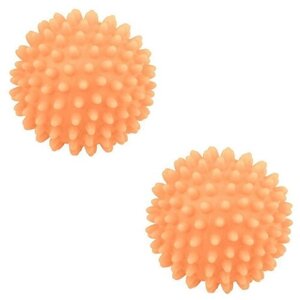 Набор шаров для стирки, диаметр 6,5 см, 2 шт, оранжевый