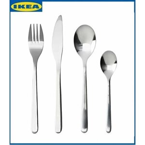 Набор столовых приборов IKEA FORNUFT, 24 предмета, нержавеющая сталь. Икеа