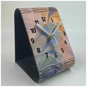 Настольные деревянные бесшумные часы цвета венге с УФ принтом Иллюстрация - 292