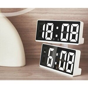 Настольные электронные часы led clock DS6628 белый