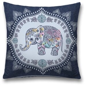 Наволочка декоративная на молнии, чехол на подушку JoyArty "Значимый слон" 45х45 см