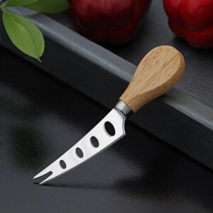 Нож для сыра Доляна «Ломоть», ручка из гевеи, 13,93 см