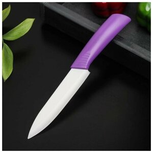 Нож кухонный керамический «Симпл», лезвие 12,5 см, ручка soft touch, цвет микс