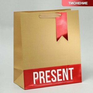 Пакет подарочный, упаковка, «Подарок», ML 23 х 27 х 11.5 см (комплект из 16 шт)