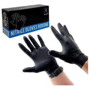 Перчатки одноразовые Roxelpro 721441 нитриловые чёрные roxONE, размер XL, 100шт/50пар