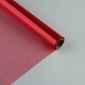 Плёнка для цветов упаковочная глянцевая прозрачная «Розовая», 0.6 x 10 м (комплект из 6 шт)