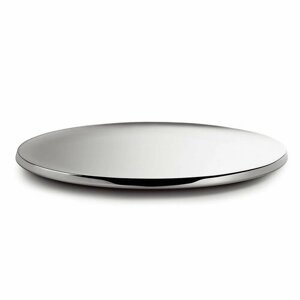 Поднос декоративный круглый Barazzoni Moon Round Tray, 40 см, нержавеющая сталь 18/10, цвет серебристый