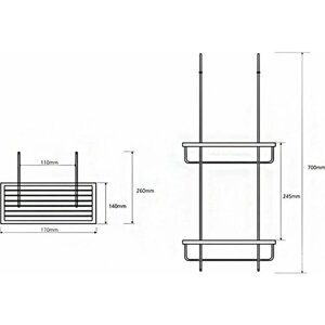 Полочка Bemeta Cytro 104702172 хром