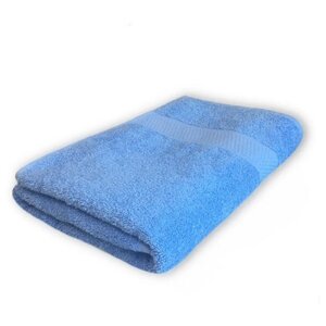 Полотенце махровое гладкокрашеное 70х140, голубое 460 гр/м2