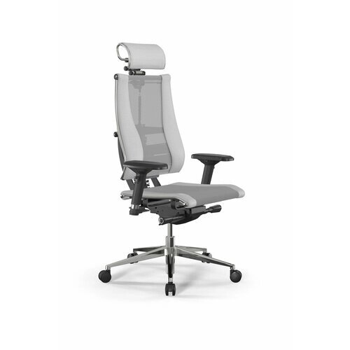 Позвоночное кресло метта Y 4DF B2-14D - YM93+Infinity /Kc09/Nc09/D04P/H2cL-3D (M26. B32. G25. W03) (Св. серый - Белый)