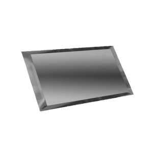 Прямоугольная зеркальная графитовая плитка с фацетом 10мм ПЗГ1-02 - 480х120 мм