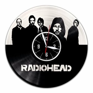 Radiohead - настенные часы из виниловой пластинки (с серебряной подложкой)