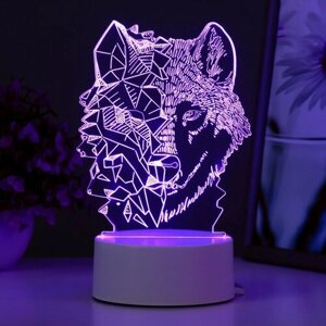 Risalux светильник "волк" LED RGB от сети 13,5х9,5х17,6 см risalux