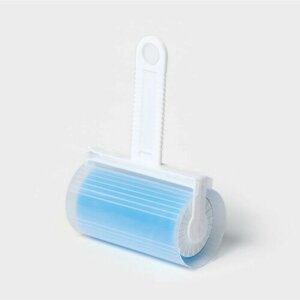 Ролик для чистки одежды в футляре силиконовый, 17116 см, цвет голубой