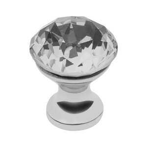 Ручка-кнопка с кристаллом GZ-CRPB20-01 хром