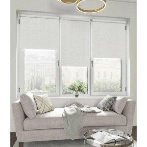 Рулонная штора на окно Мозаика 114х175 см, белый. Рулонные жалюзи для комнаты, спальни, кухни, детской, гостинной