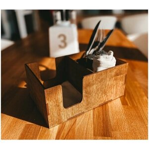 Салфетница деревянная для кафе и ресторана, органайзер кухонный, менажница