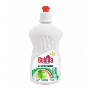 Selena Гель-бальзам для мытья посуды Зеленое яблоко, 0.5 л, 0.5 кг