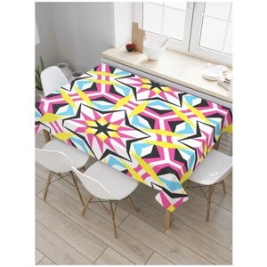 Скатерть прямоугольная JoyArty на кухонный стол "Краски воображения" из оксфорда, 120x145 см