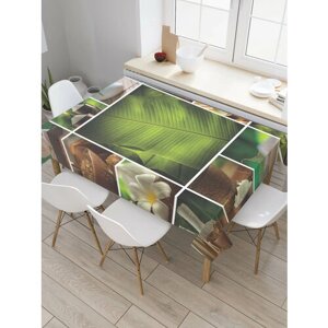 Скатерть прямоугольная JoyArty на кухонный стол "Лист пальмы" из оксфорда, 120x145 см